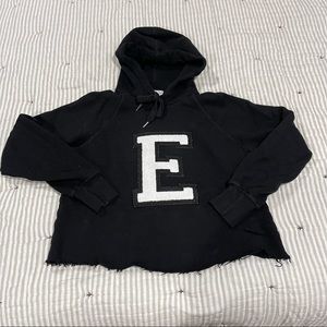 Good American Cropped E Hoodie